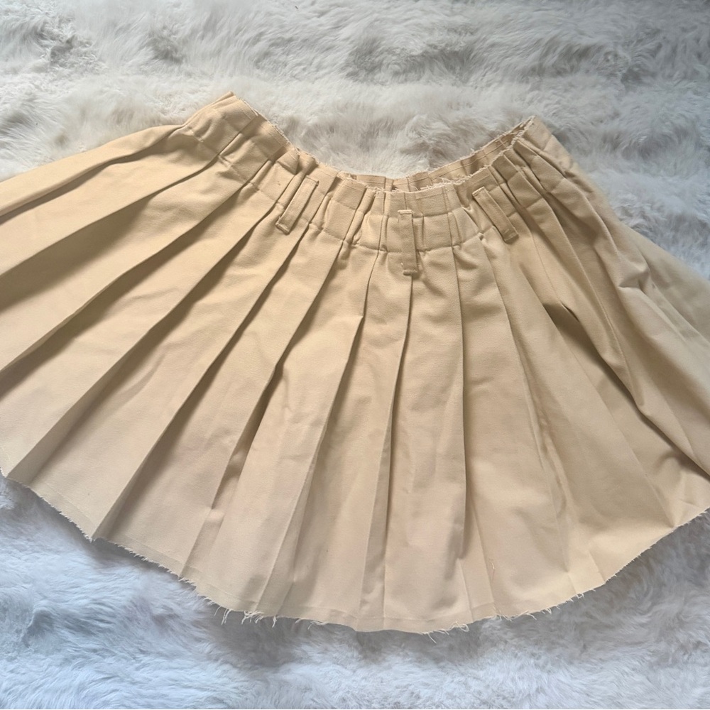 Divided Beige Pleated Skater Skirt - H&M
